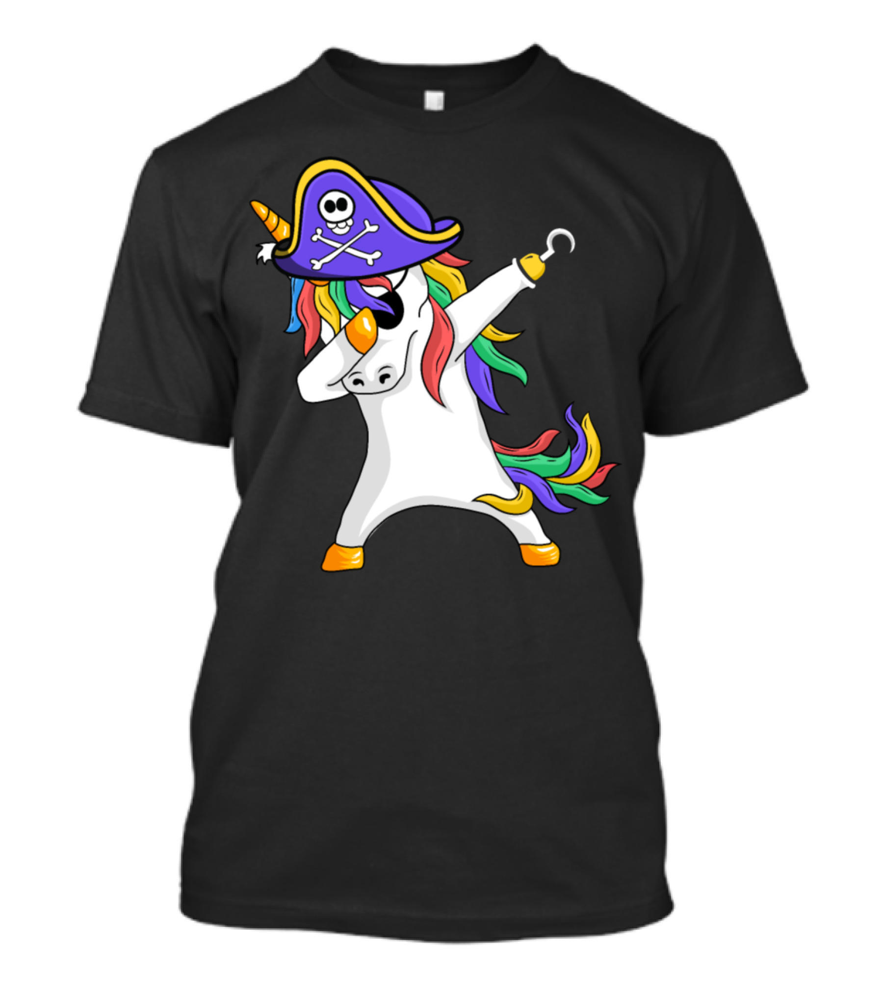 Dabbing Unicorn Pirate Funny Halloween Costume T-Shirt