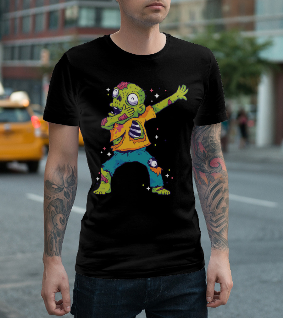 Dabbing Zombie Halloween Girls Dab Funny Costume T-Shirt