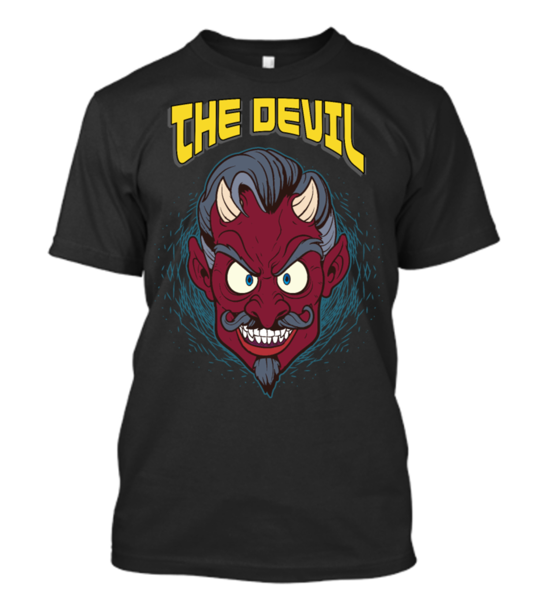 The Devil Evil Monster Horned Face T-Shirt