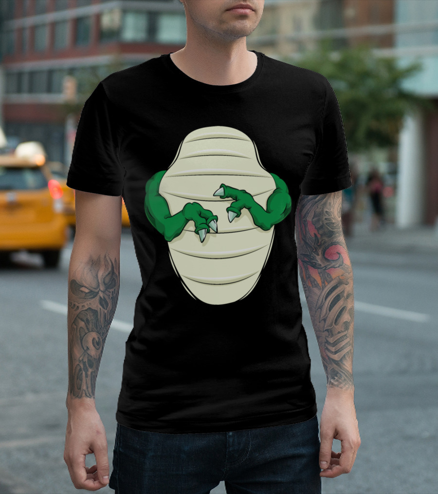 Dinosaur Arms Grabbing Eggshell T-Shirt