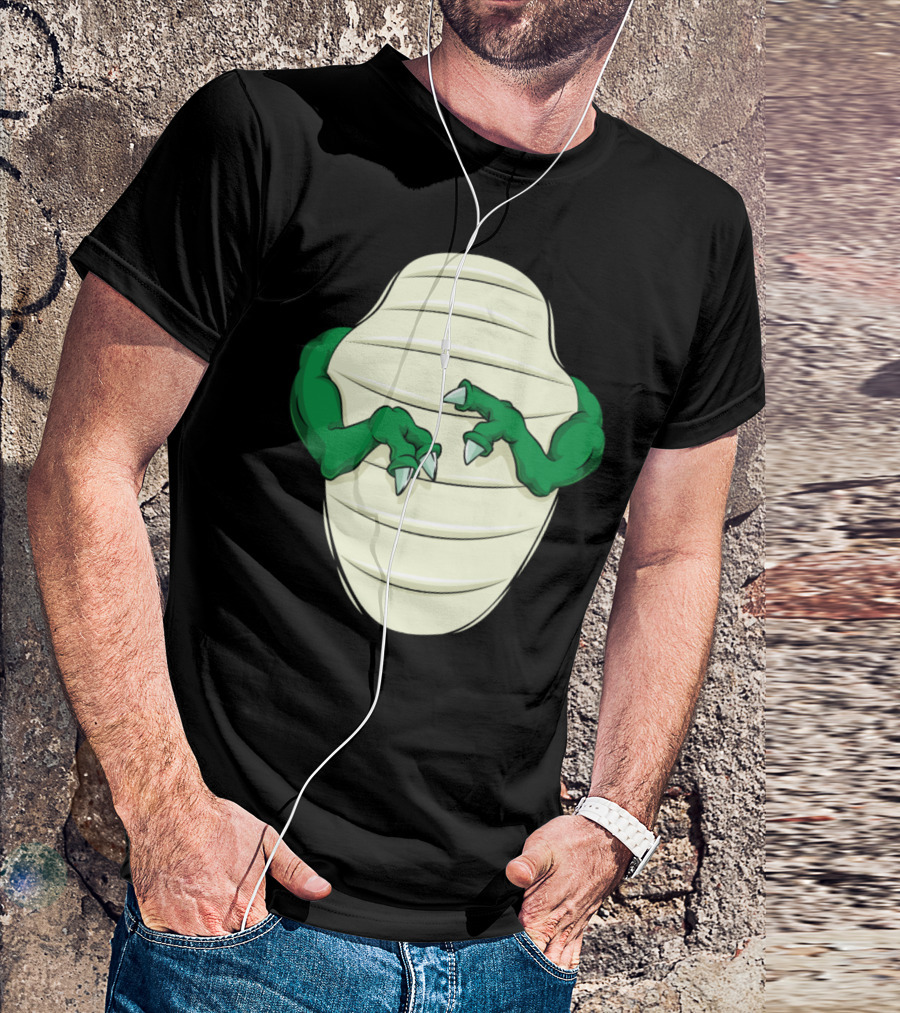 Dinosaur Arms Grabbing Eggshell T-Shirt