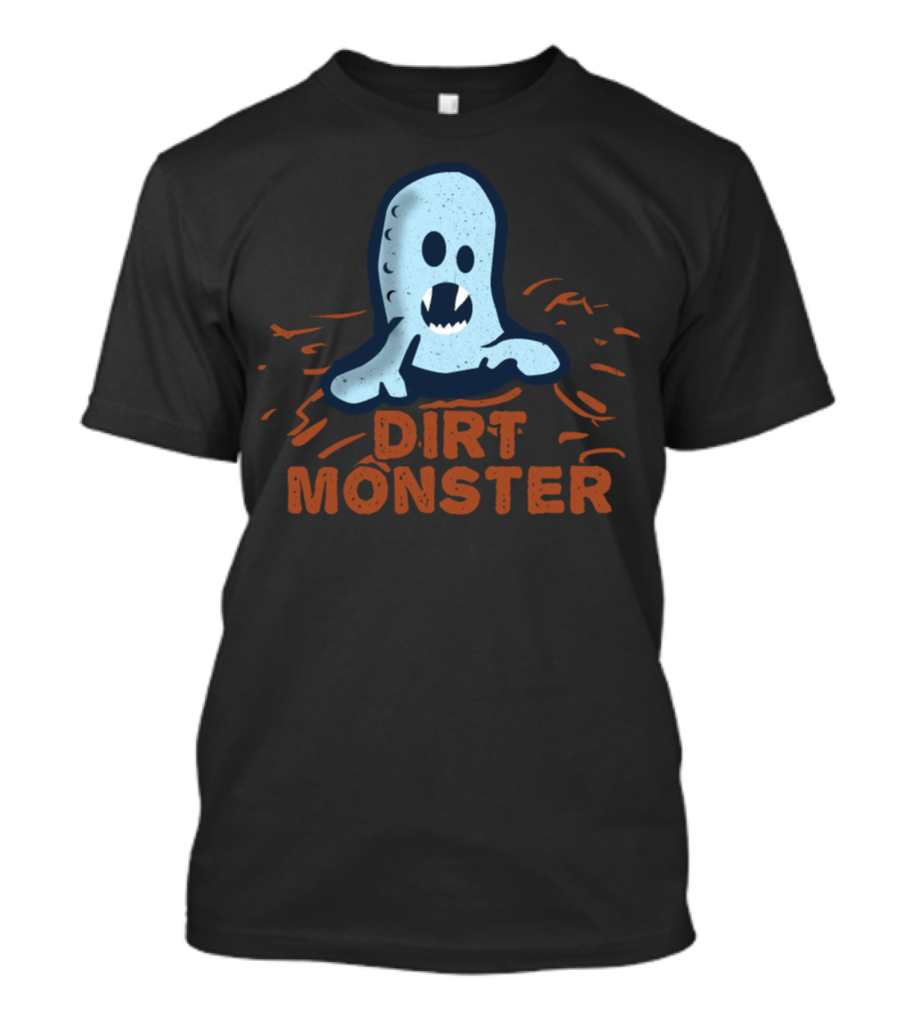 Dirt Monster Blue Ghost Creature In Muddy Landscape T-Shirt