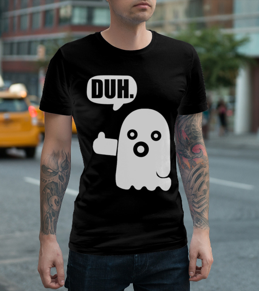 Duh Ghost Thumbs Up Approval Sign T-Shirt