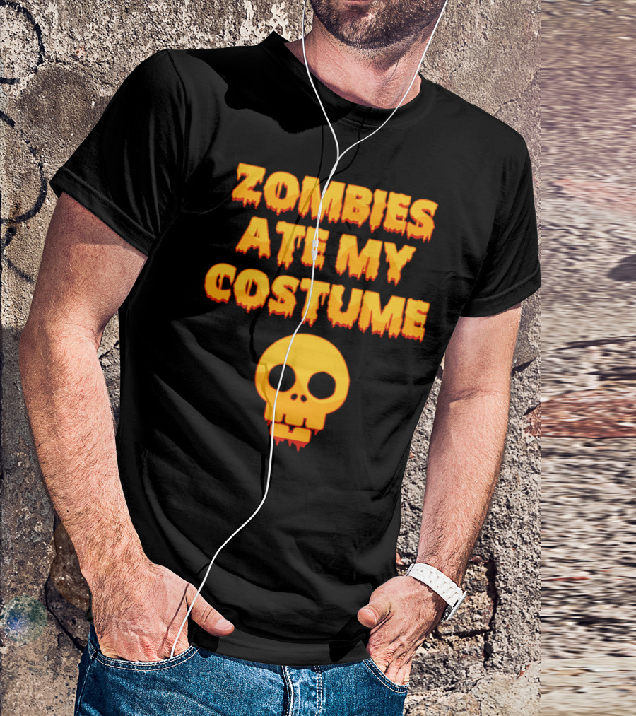 Zombies Ate My Costume Halloween Skull T-Shirt
