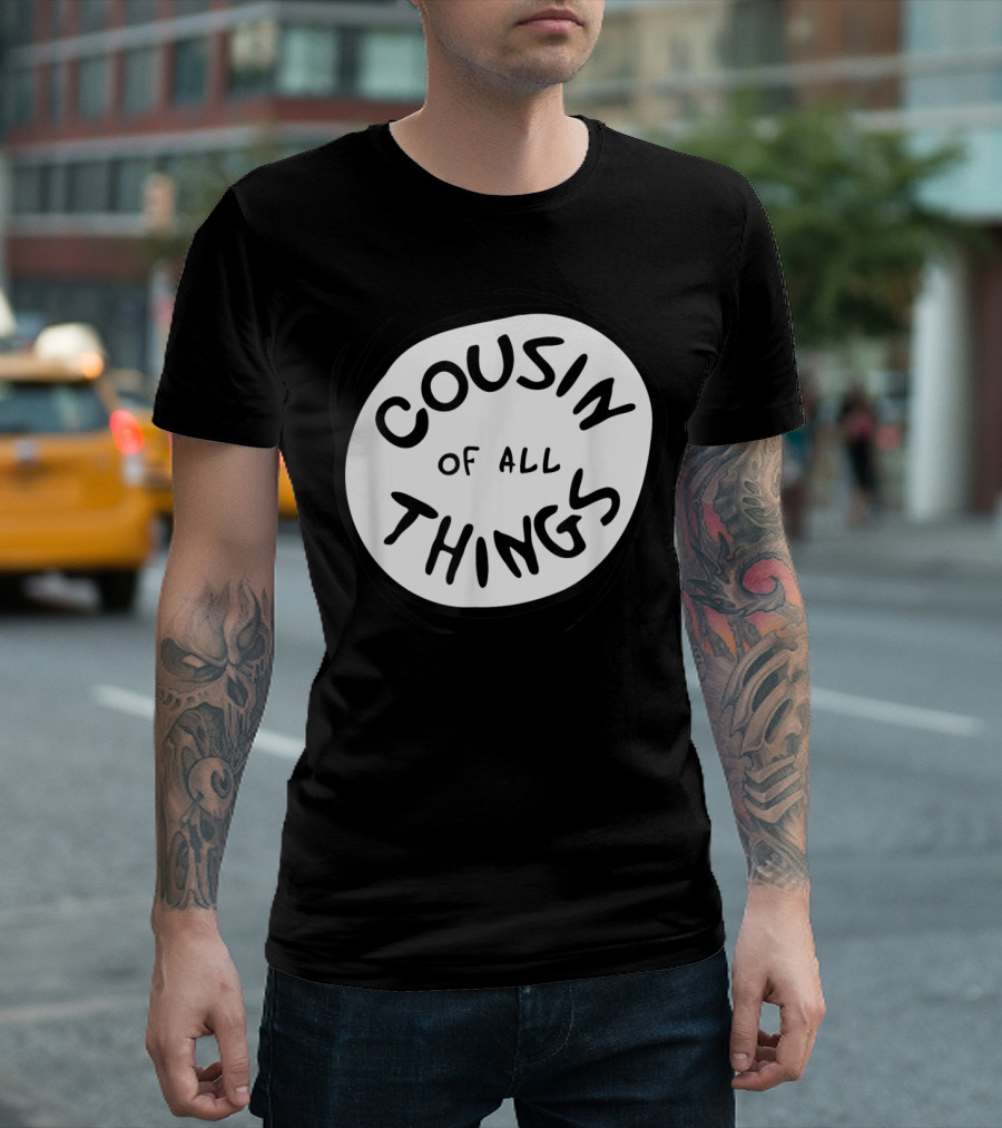 Dr. Seuss Cousin Of All Things Emblem Black White T-Shirt