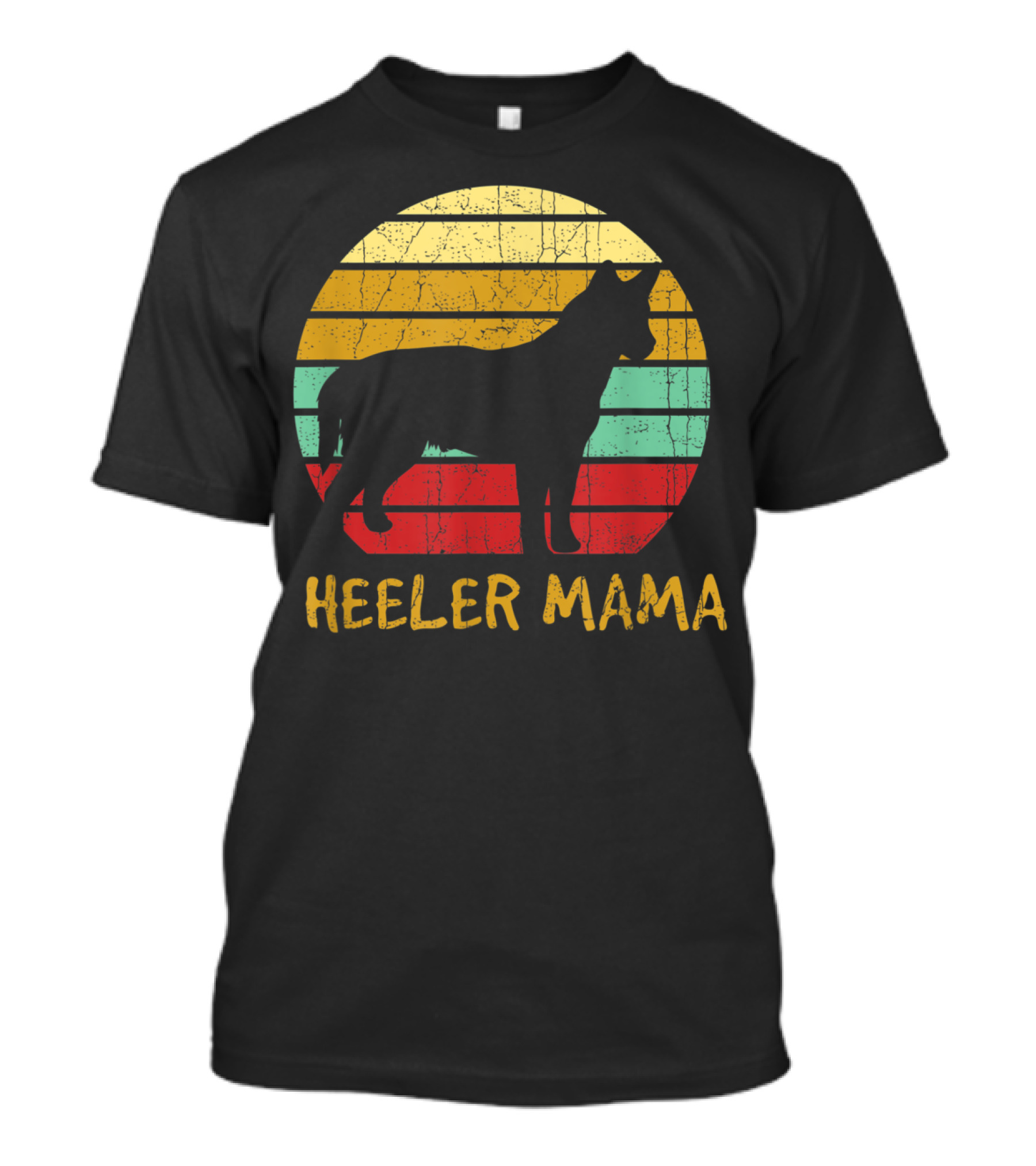 Heeler Mama Retro Cattle Dog T-Shirt