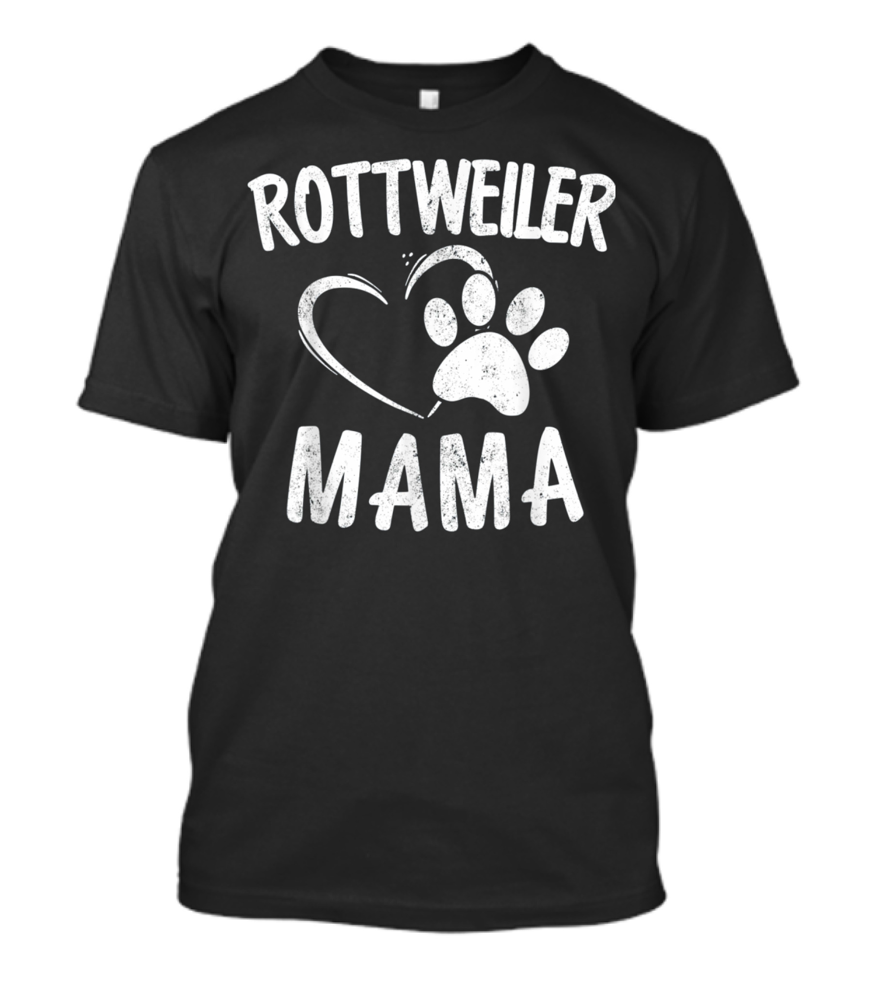 Rottweiler Mama Heart Paw Dog Lover Apparel Pet T-Shirt