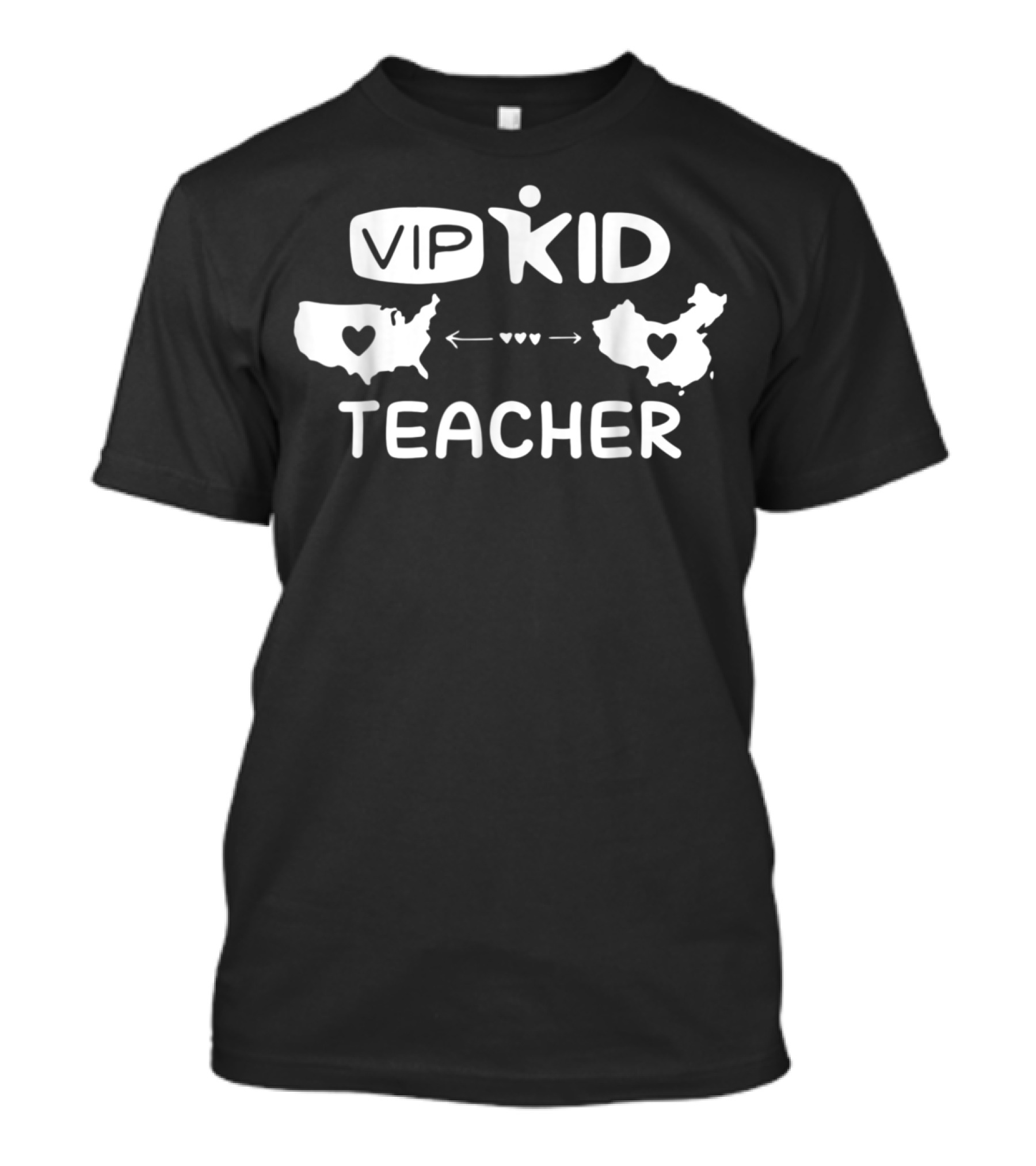 Vipkid Teacher USA China Connection Hearts T-Shirt