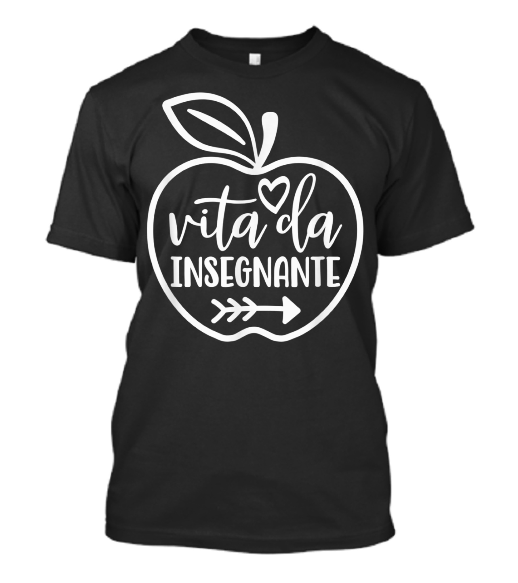 Vita Da Insegnante Apple Heart Arrow Italian Teacher Life T-Shirt