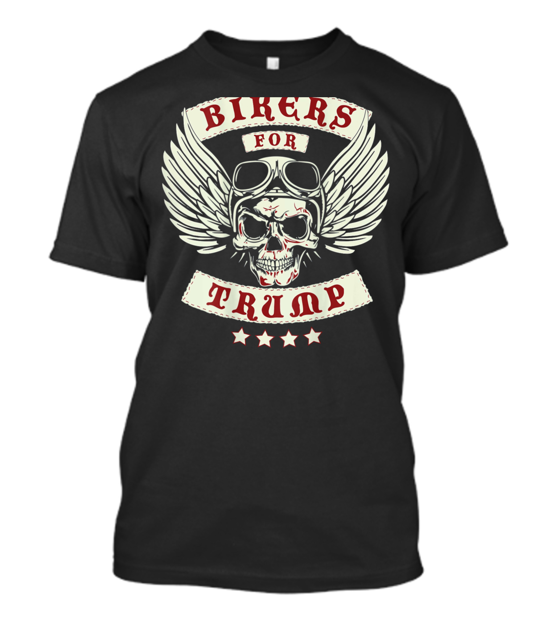 Bikers For Trump Skull With Wings And Goggles T-Shirt
