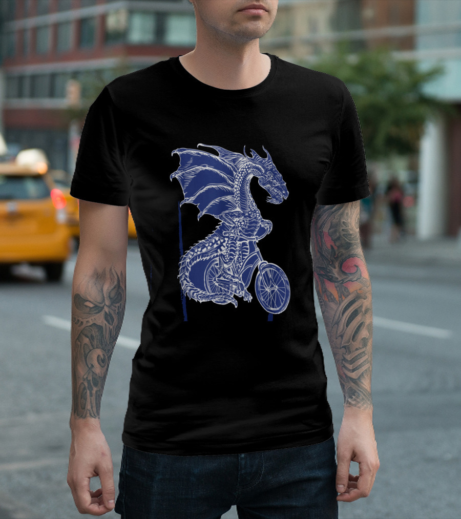 Seembo Dragon Bicycle Biking Cycling Bicycling Riding T-Shirt