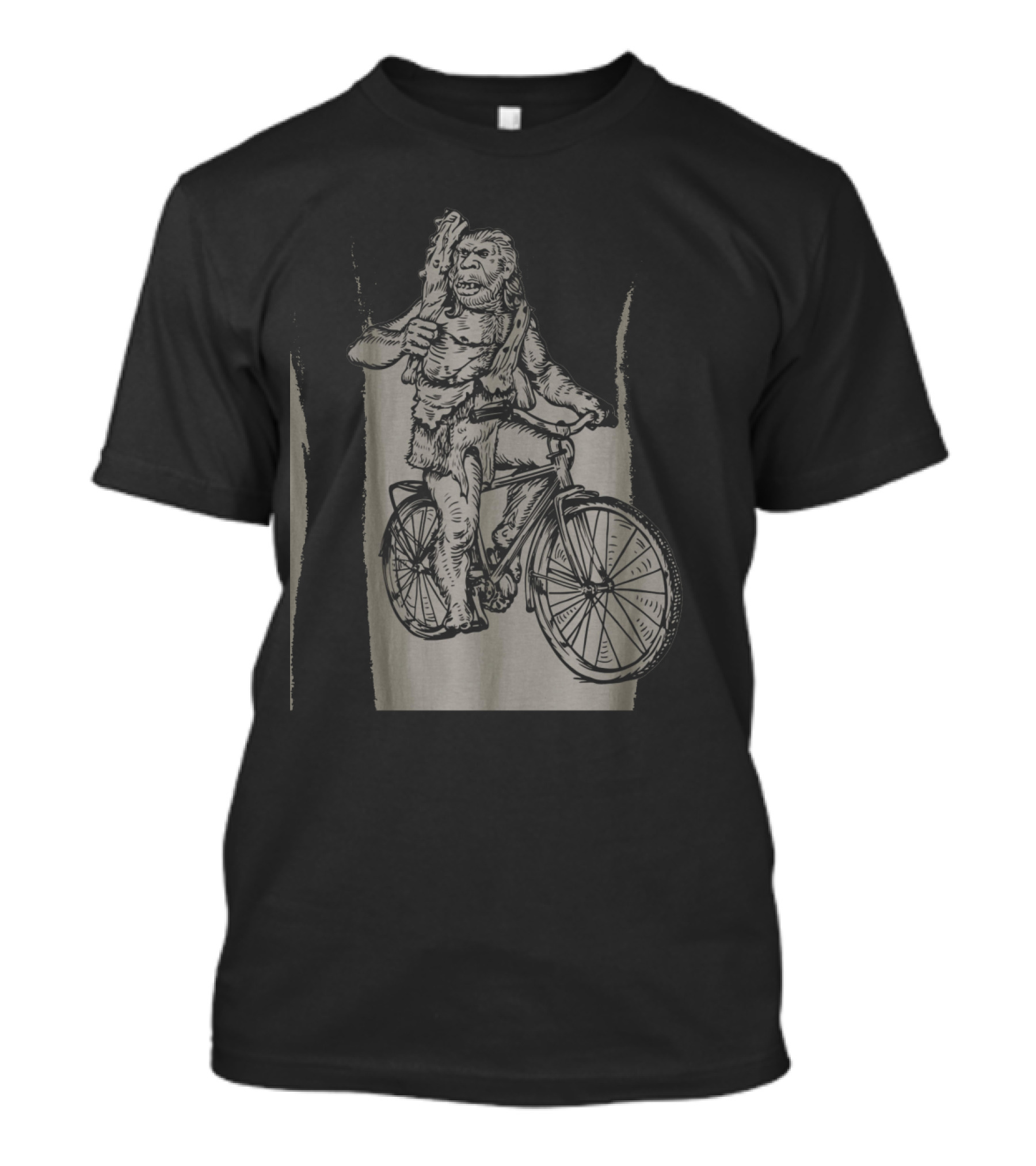 Seembo Neanderthal On Bicycle Retro Cycling Adventure T-Shirt