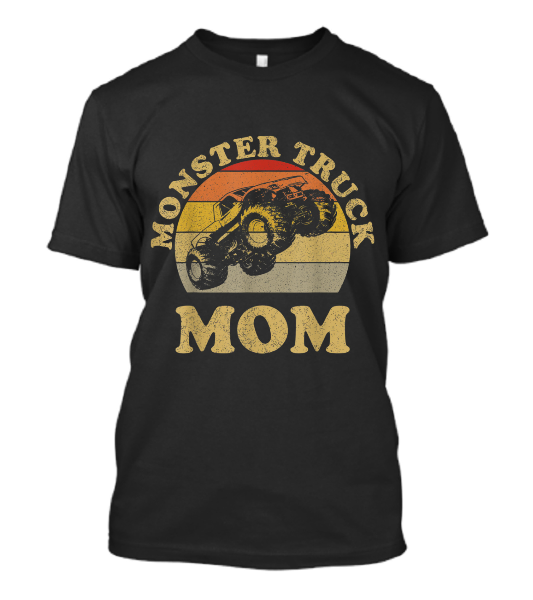 Monster Truck Mom Vintage Retro Stripes T-Shirt