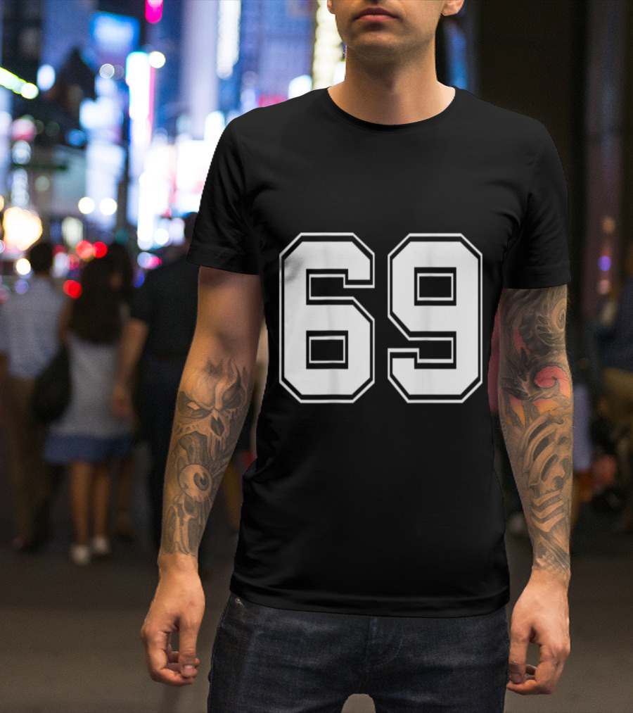 Number 69 Football Baseball Soccer Jersey Sports Number 69 T-Shirt