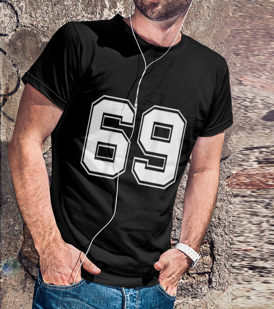 Number 69 Football Baseball Soccer Jersey Sports Number 69 T-Shirt