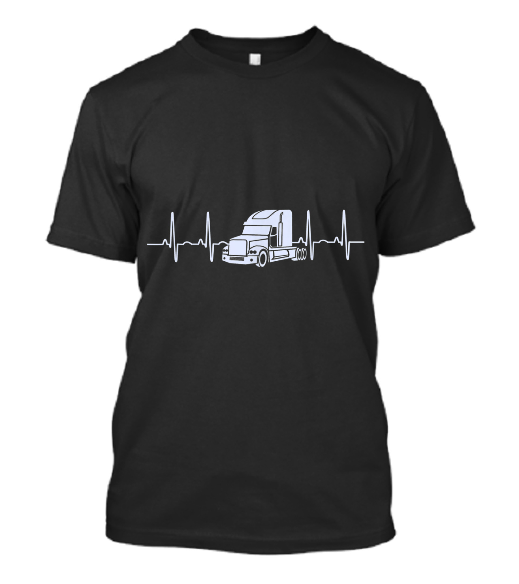 Truck Driver Pulse Big Rig Trucking Heartbeat T-Shirt