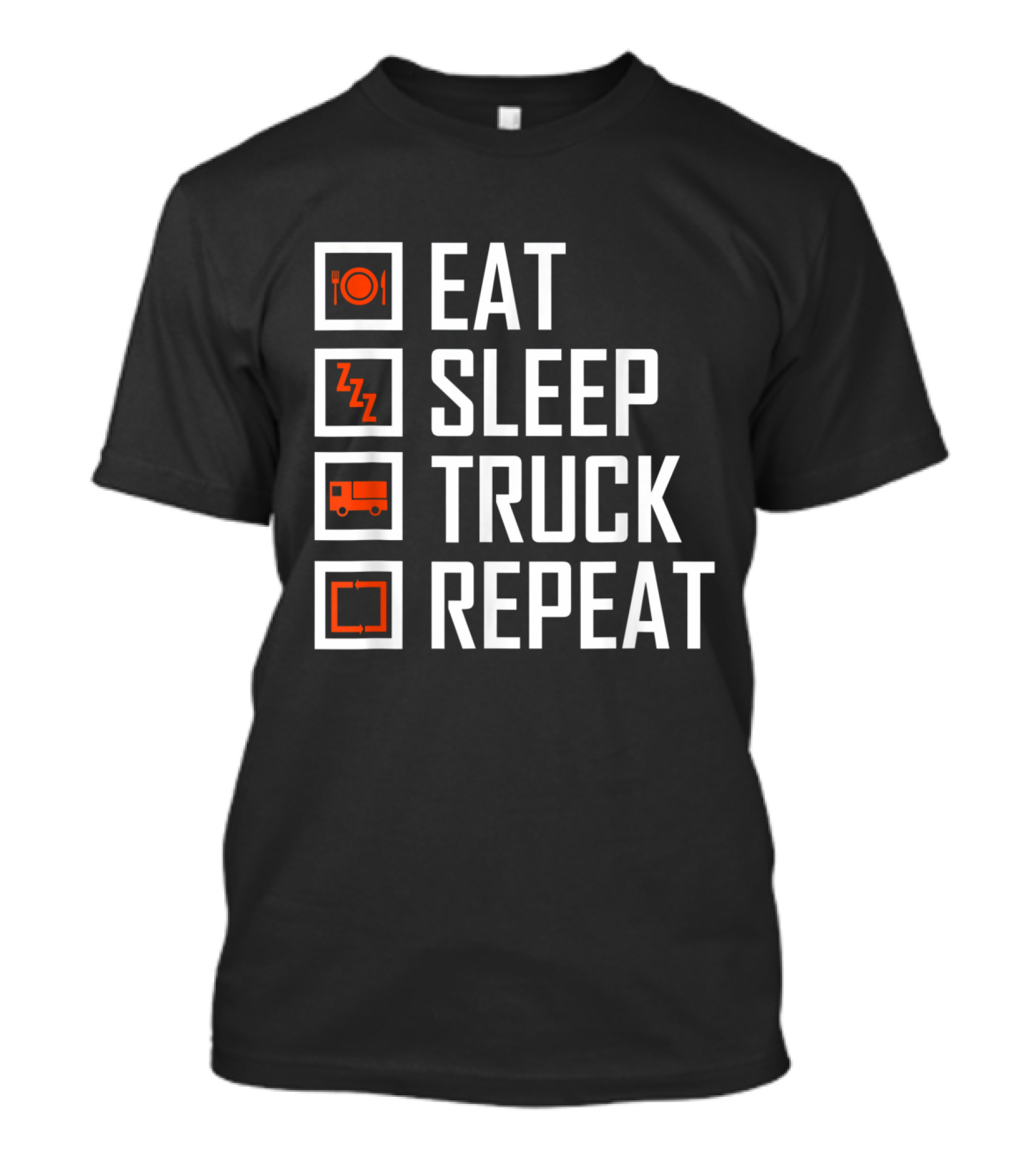 Eat Sleep Truck Repeat Icons T-Shirt
