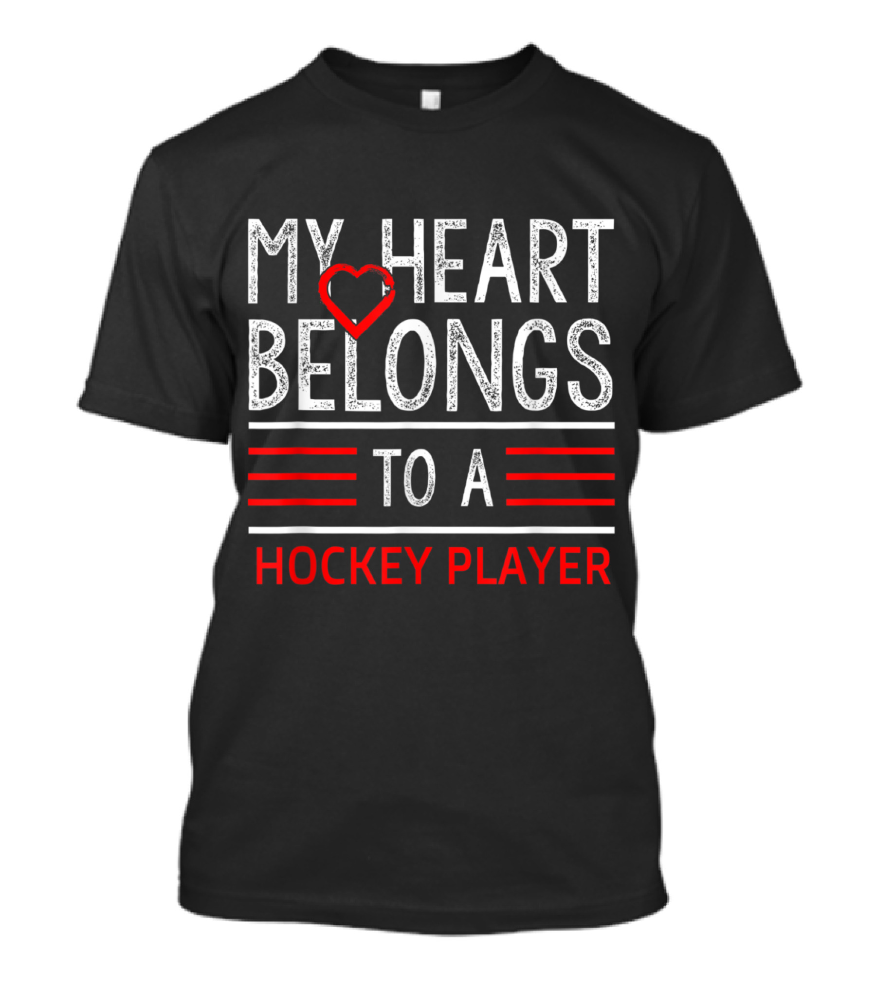 My Heart Belongs To A Hockey Player T-Shirt
