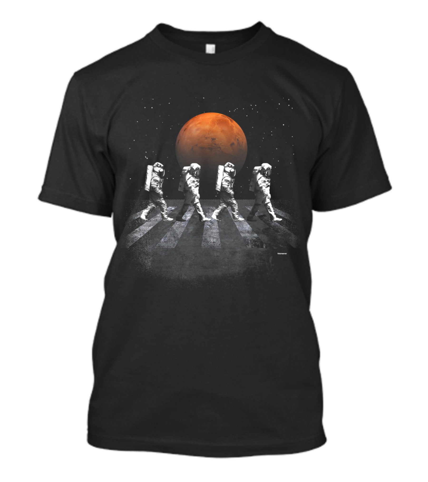 Astronauts Walking In Space Occupy Mars Abbey Road T-Shirt