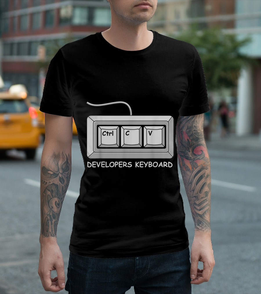 Developers Keyboard Funny Programmer Software Developer Computer T-Shirt