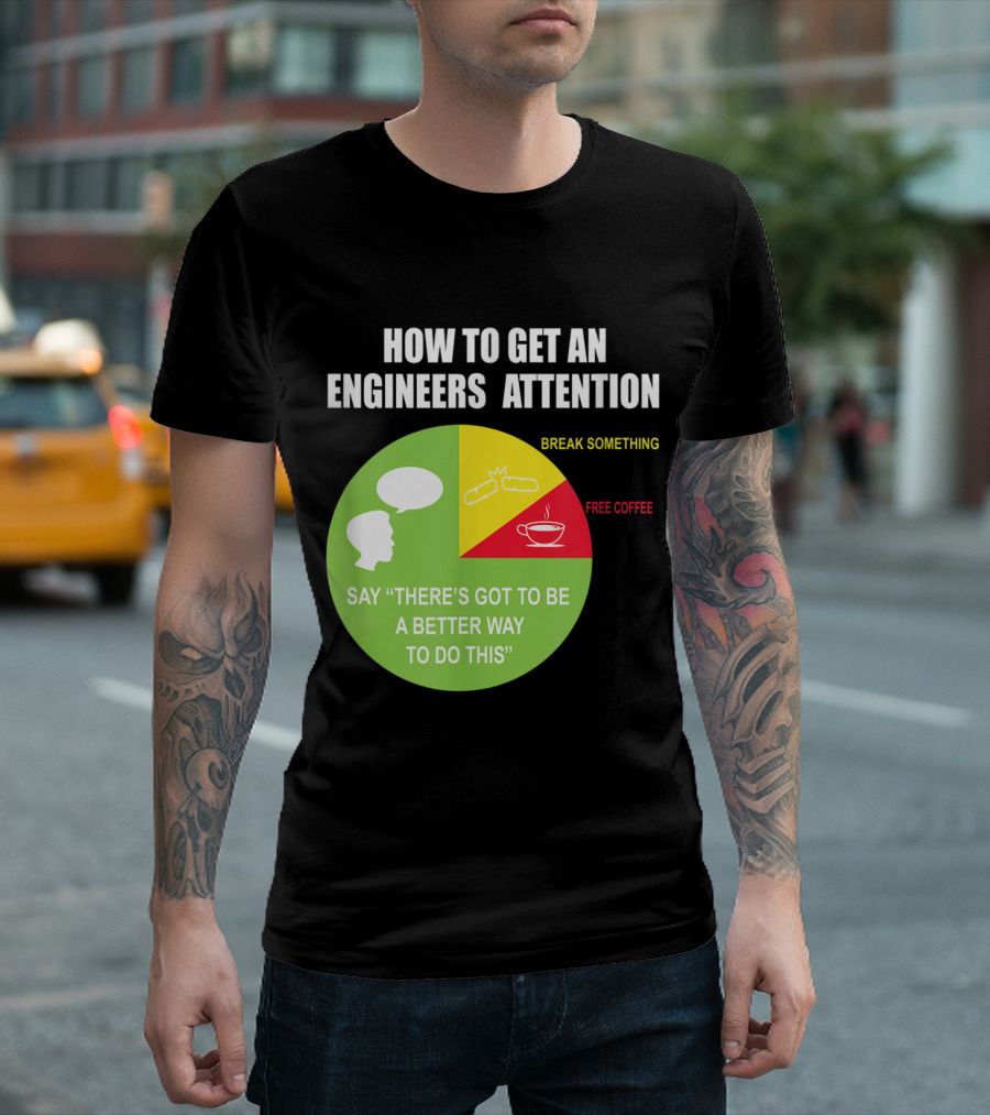 How to Get an Engineers Attention Say There's Got to Be a Better Way to Do This Break Something Free Coffee T-Shirt