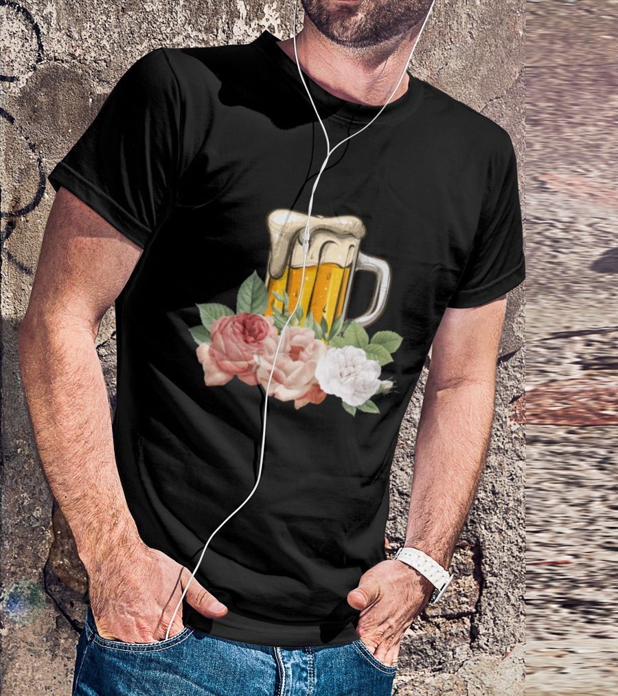 Just A Girl Who Loves Beer Roses Beer Mug T-Shirt