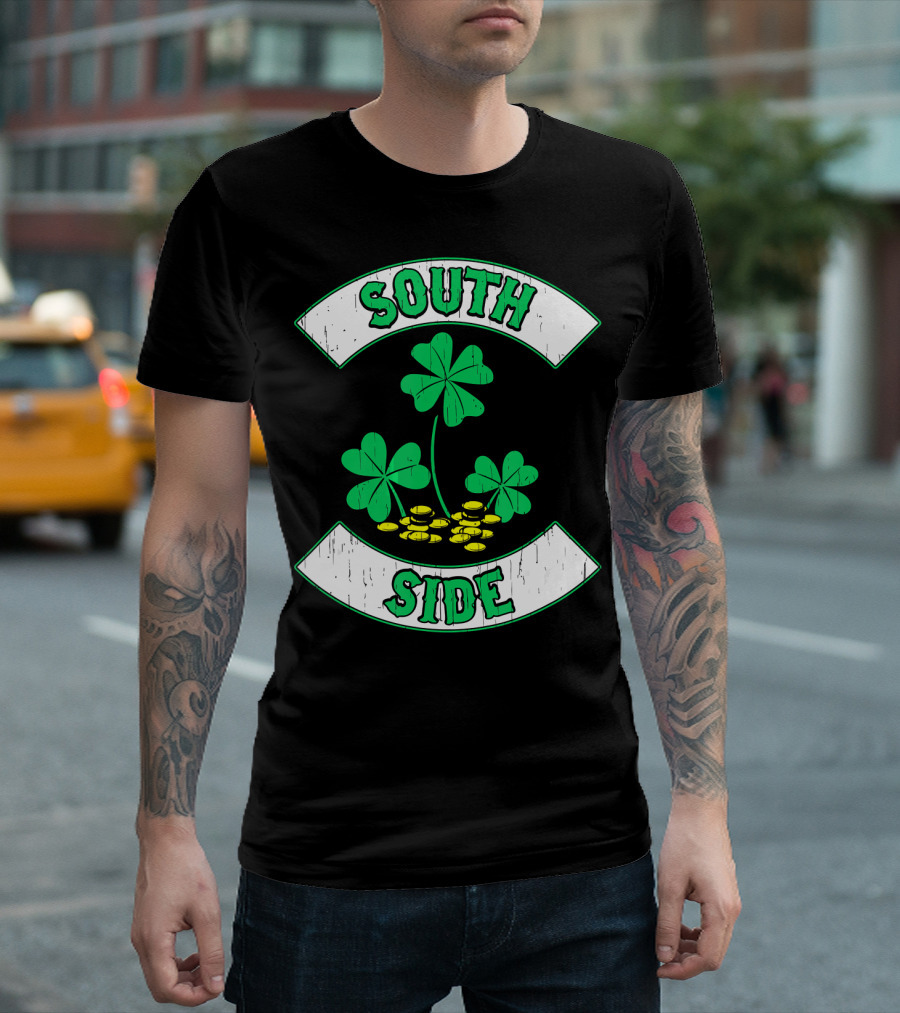 South Side Shamrock Coins Green St Patrick's Day T-Shirt