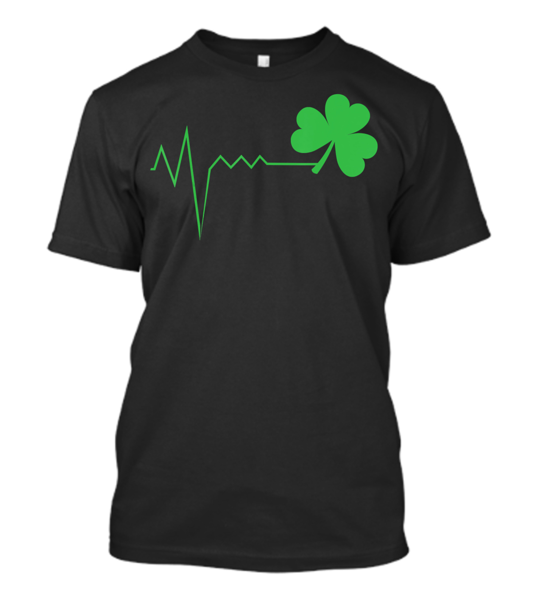 St. Patrick's Day Ireland Clover Heartbeat T-Shirt
