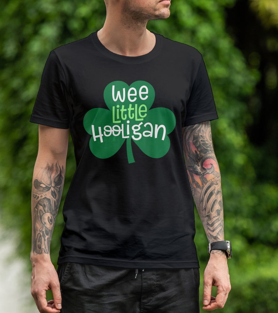 Wee Little Hooligan Shamrock St Patrick's Day T-Shirt
