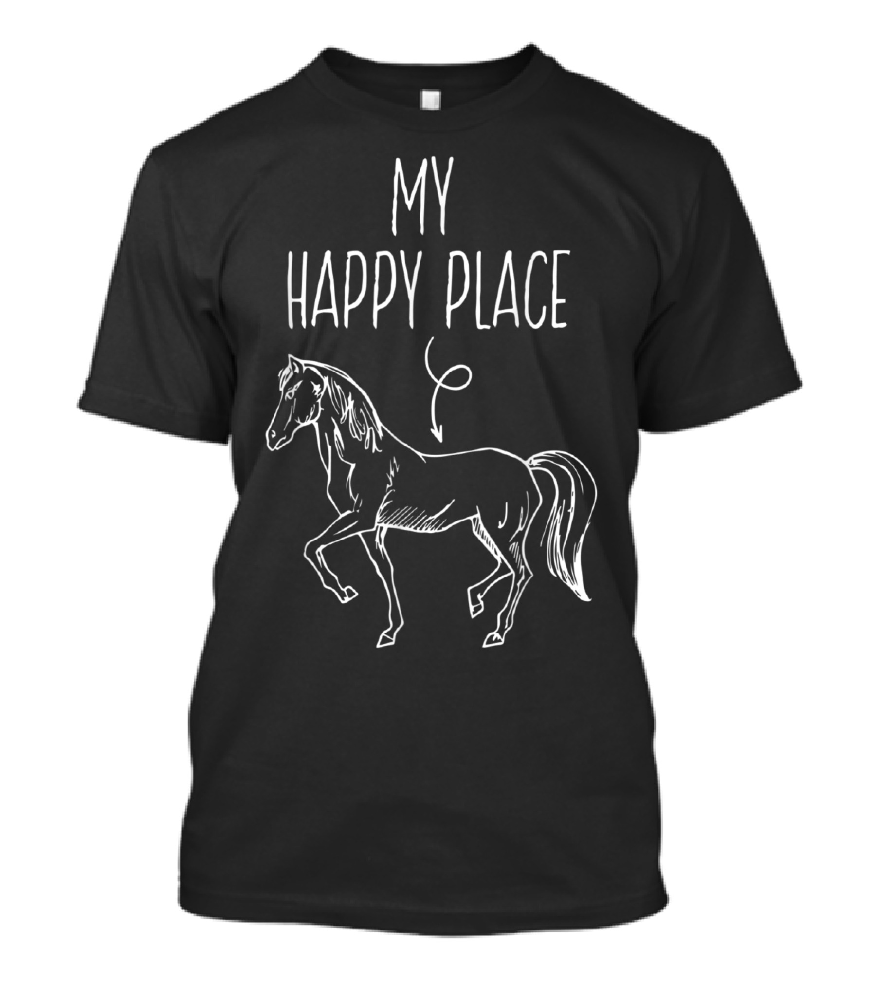 My Happy Place Horse Lover Horseback T-Shirt