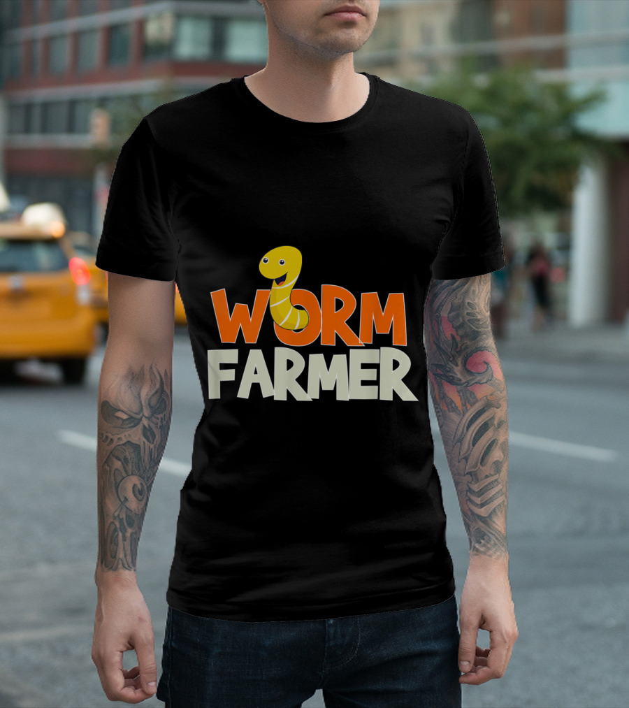 Worm Farmer Composting Vermiculture Happy Worm T-Shirt