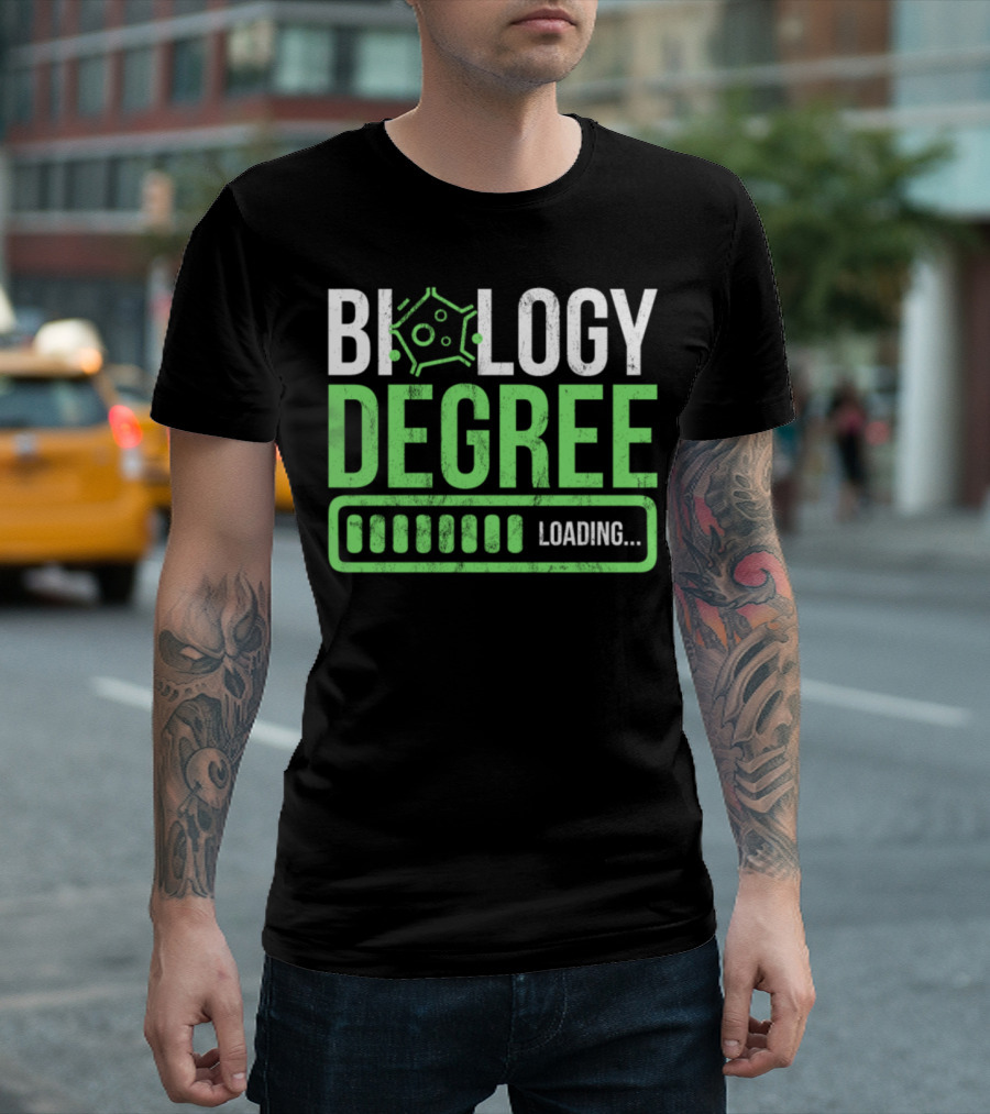 Biology Degree Loading. Biology Student Cell Icon Progress Bar T-Shirt