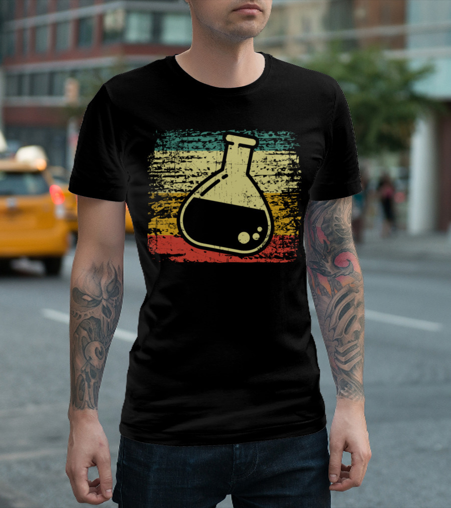 Chemistry2egmo Retro Flask Stripes T-Shirt