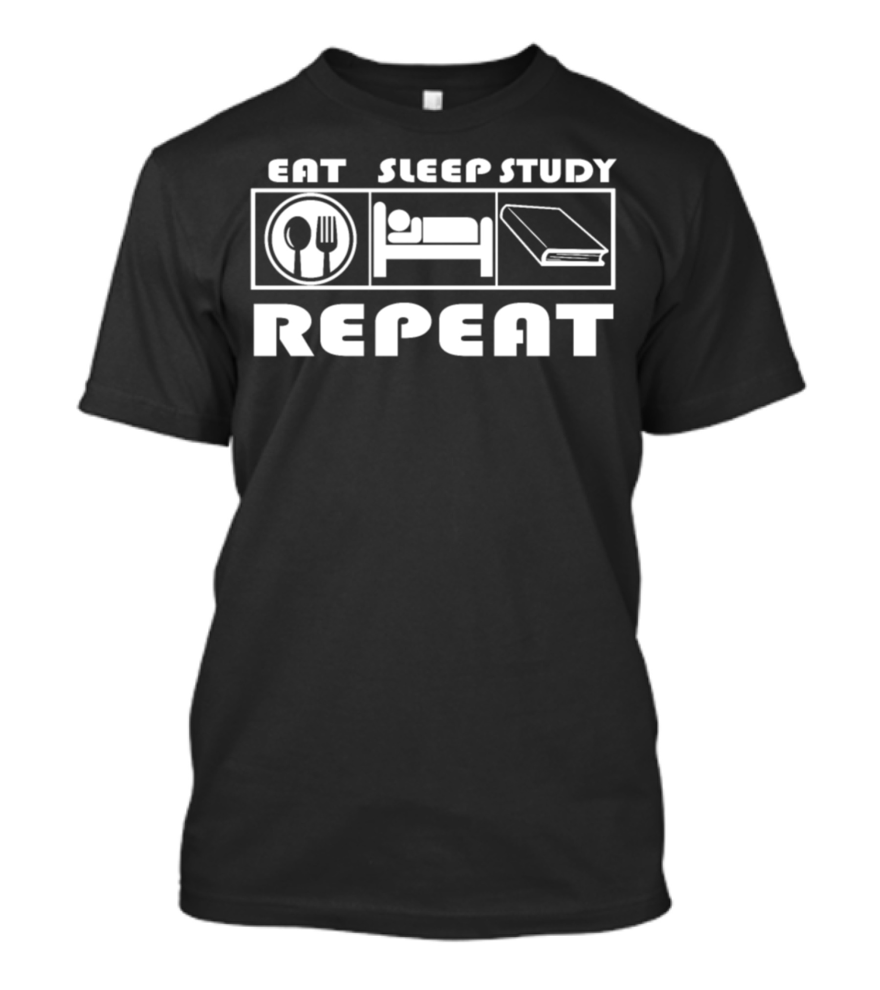 Eat Sleep Study Repeat T-Shirt