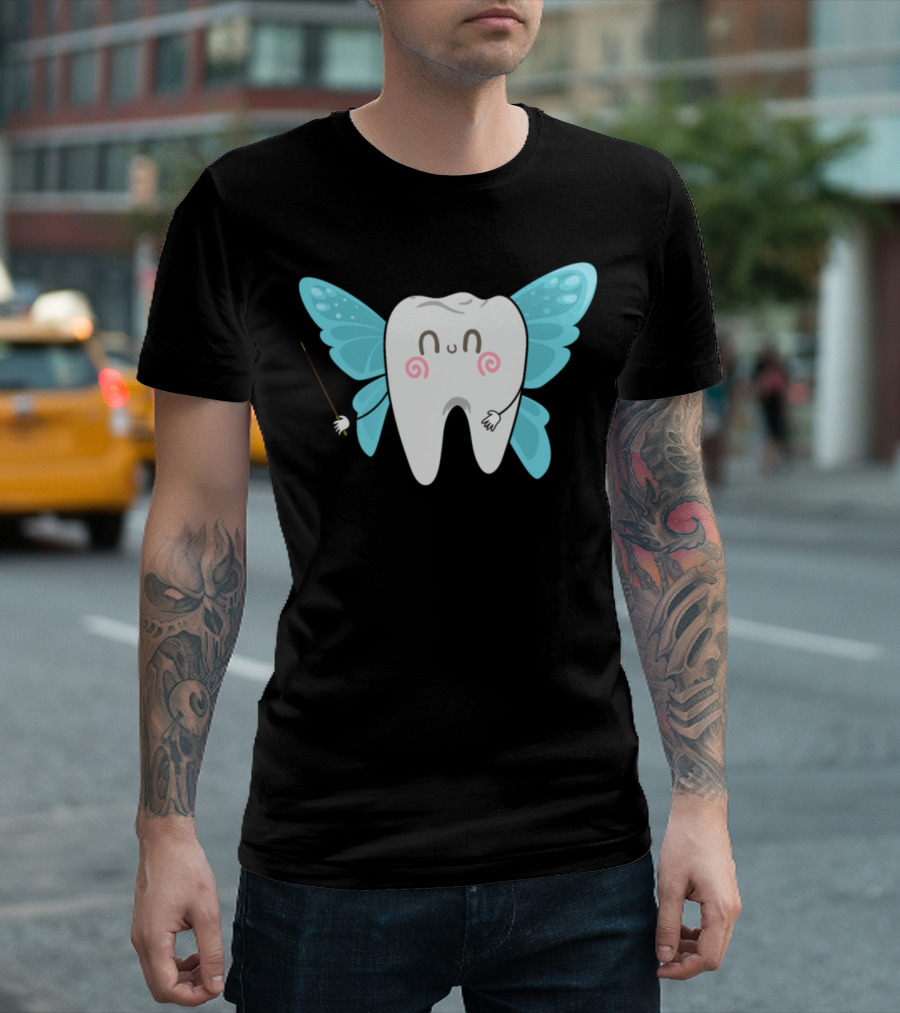 Tooth Fairy Dental Assistant Dentist With Cute Tooth Fairy T-Shirt