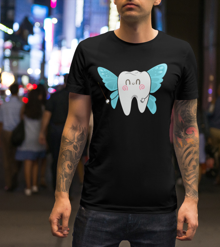 Tooth Fairy Dental Assistant Dentist With Cute Tooth Fairy T-Shirt