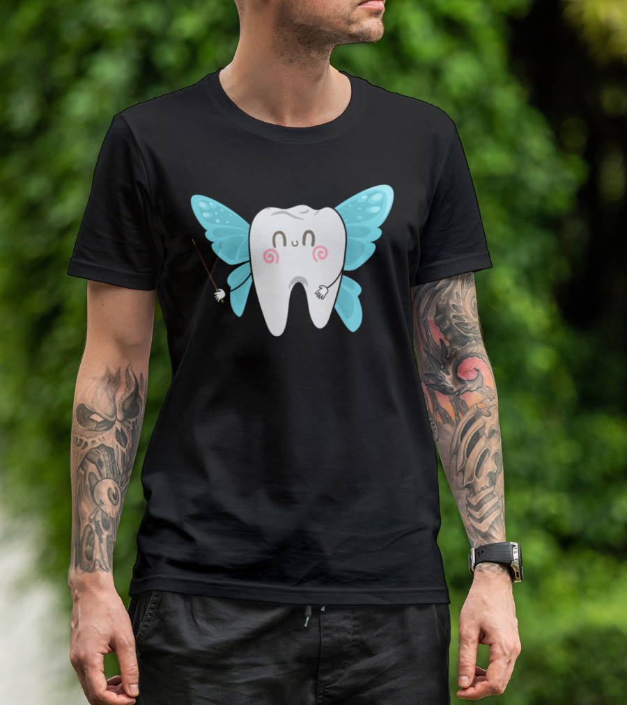 Tooth Fairy Dental Assistant Dentist With Cute Tooth Fairy T-Shirt