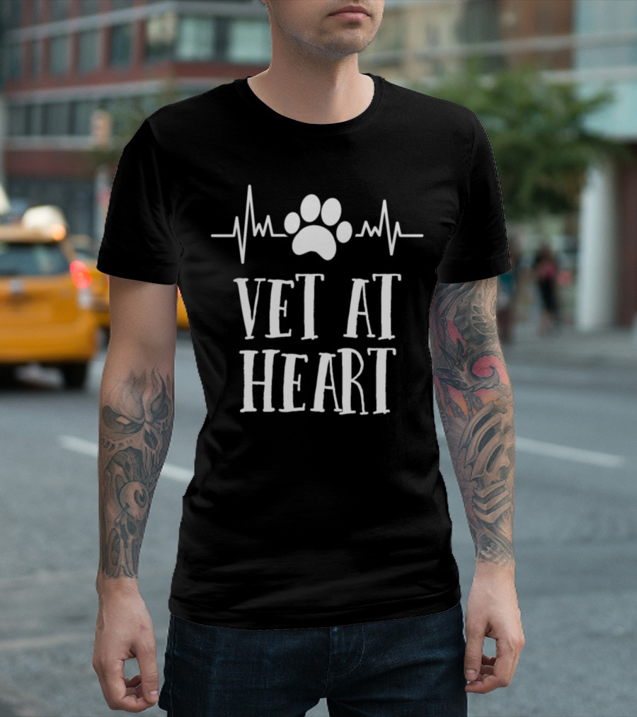 Vet At Heart Veterinarian Animal Nurse Doctor T-Shirt