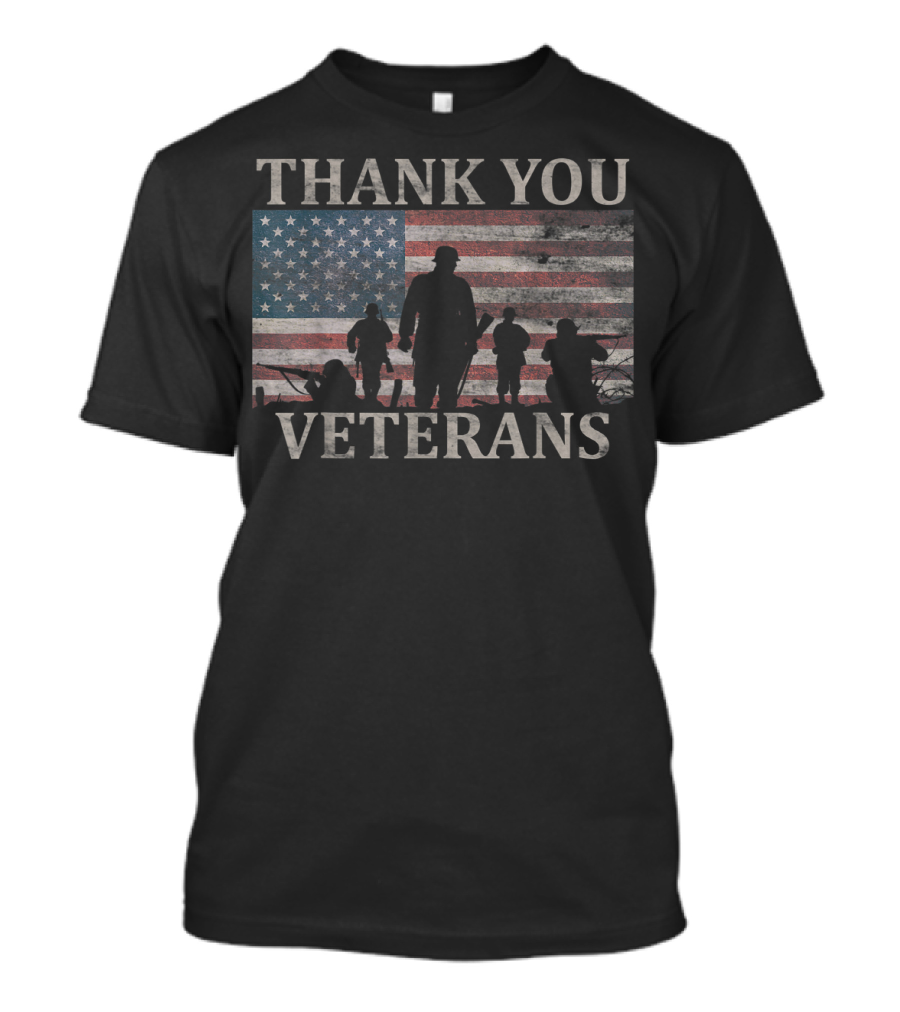 Thank You Veterans American Flag Military T-Shirt