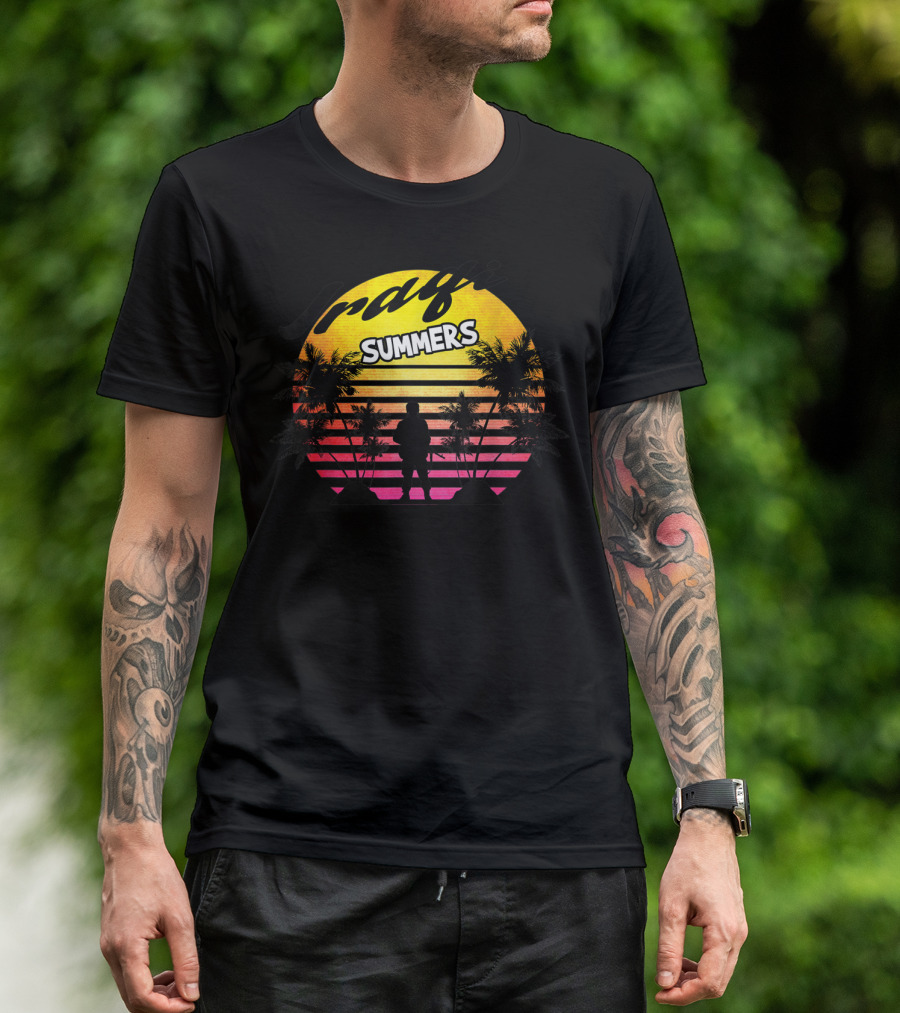 Iraqi Summers Veteran Funny Iraq Sunset Palm Trees T-Shirt