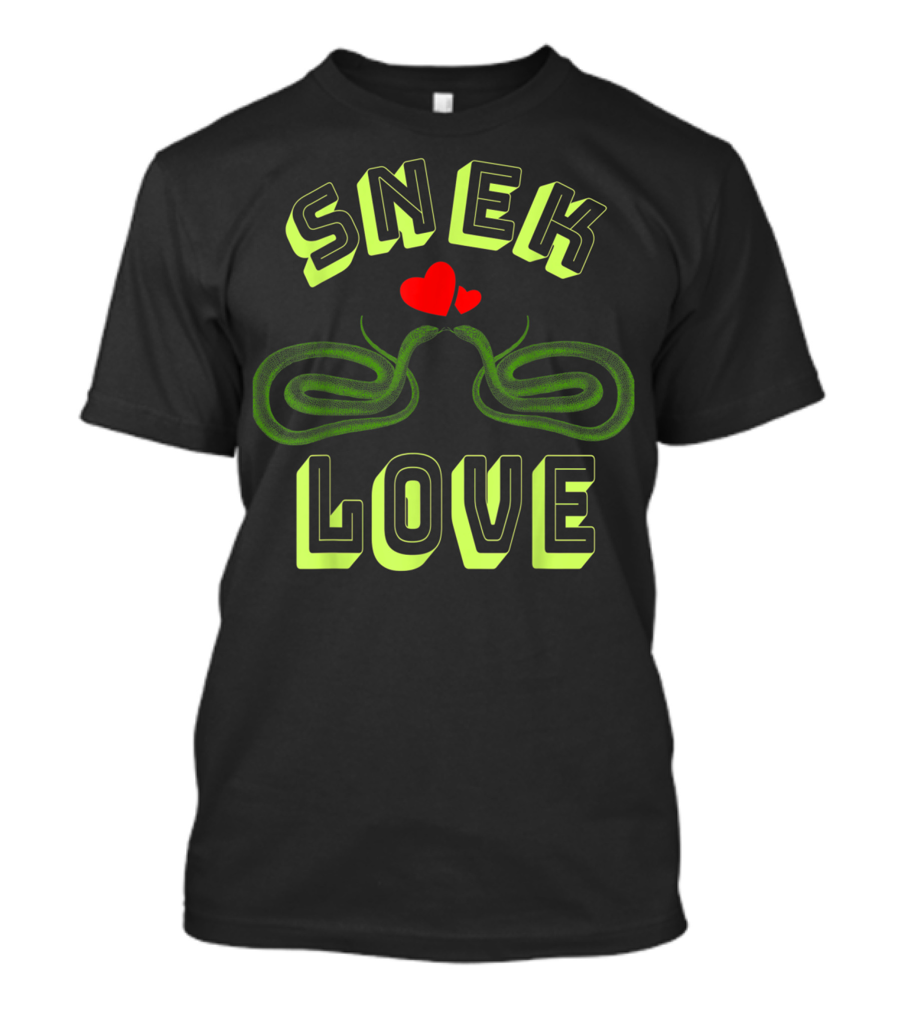 Snek Love Snake Lover Funny Cute Snake Hearts T-Shirt