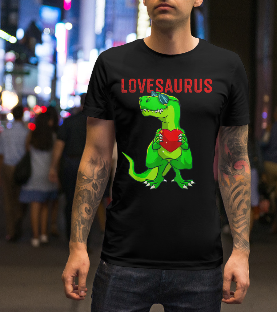 Lovesaurus Dinosaur Rex Boys Valentine T-Shirt