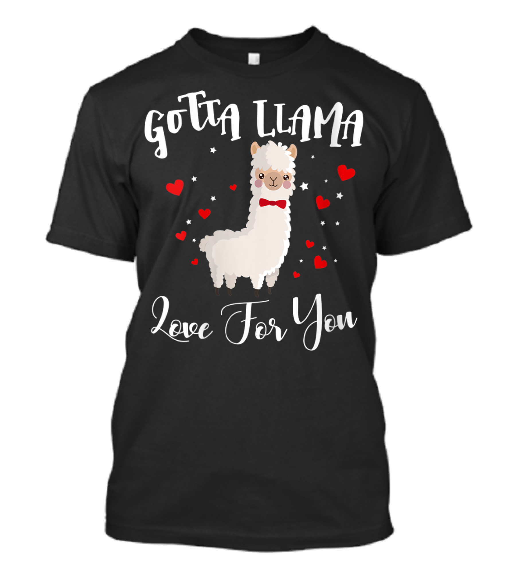 Gotta Llama Love For You Valentine's Day Hearts And Stars T-Shirt