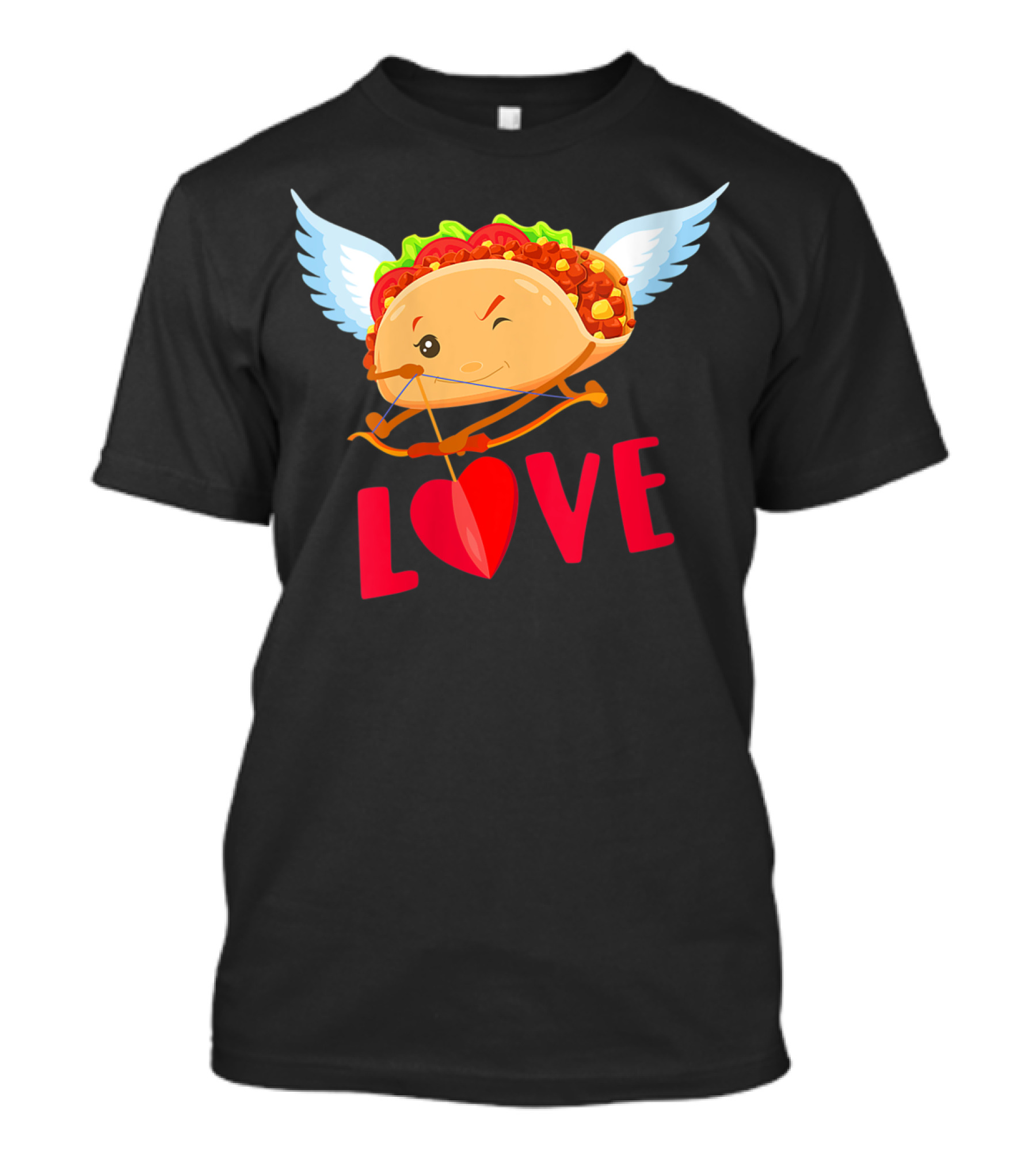 Cupid Taco Love Valentine Day Red T-Shirt