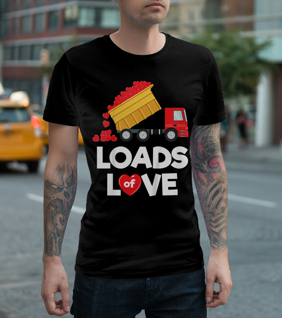 Loads of Love Kids Valentine Truck T-Shirt