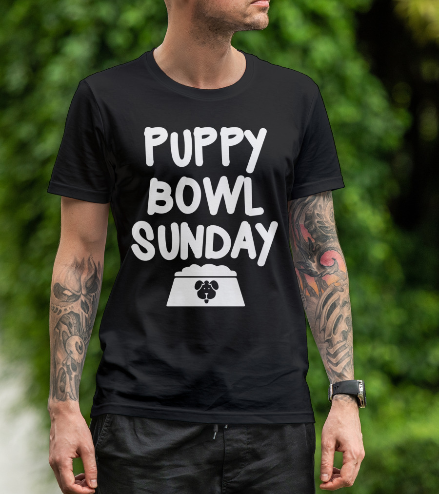 Puppy Bowl Sunday Cute Dog Lover Casual T-Shirt