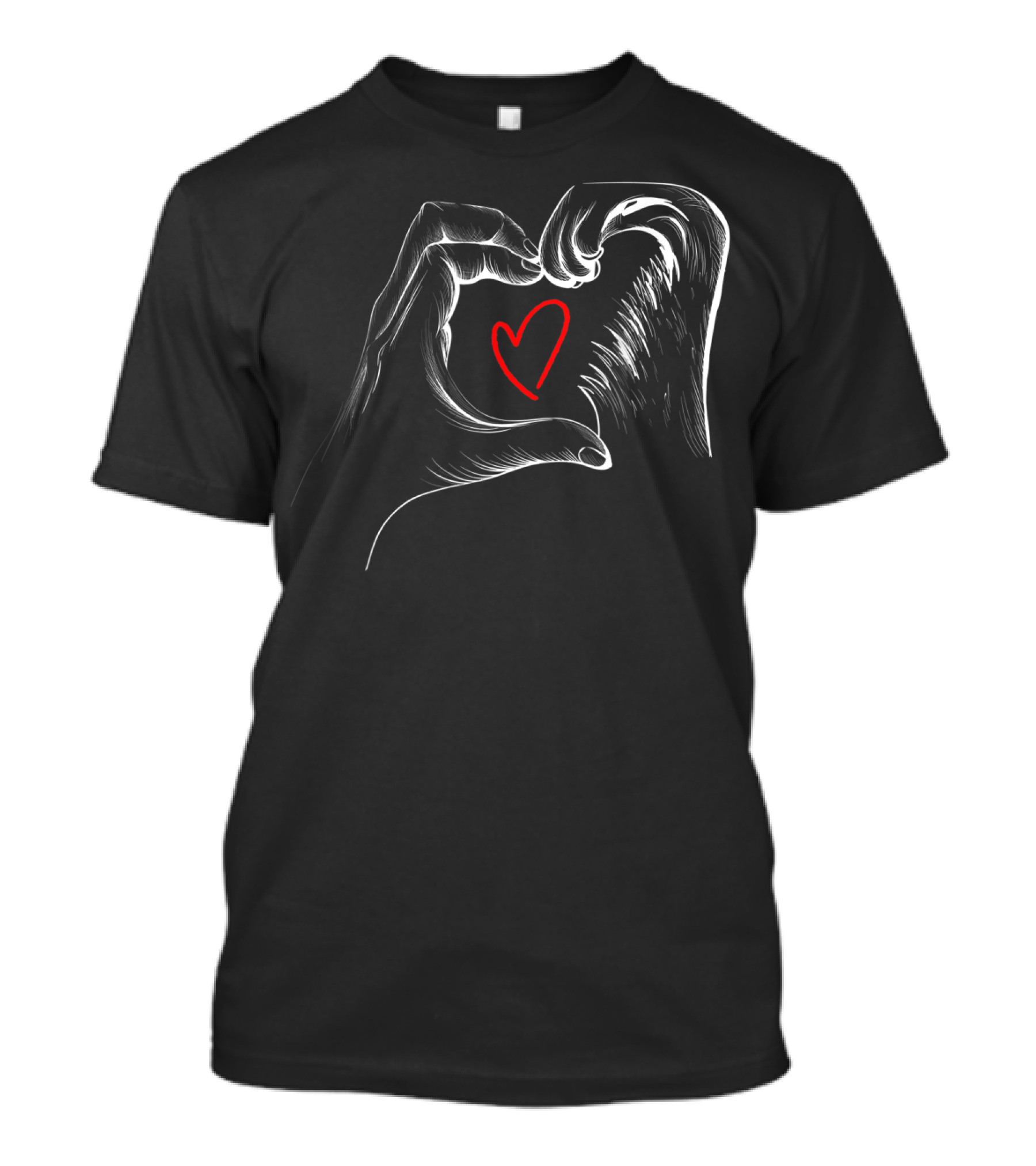 Dog Heart Hands Valentine's Day T-Shirt