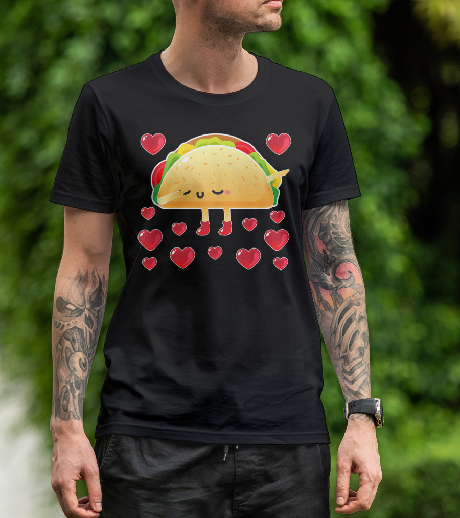 Valentine Taco With Hearts T-Shirt