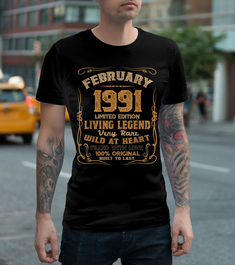 February 1991 Living Legend Very Rare Wild at Heart 100% Original Built to Last T-Shirt