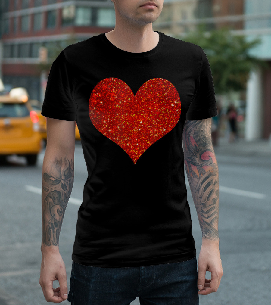 Valentine Sparkling Red Heart T-Shirt